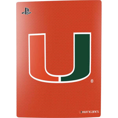 University of Miami Hurricanes Jersey PS5 Console Skin